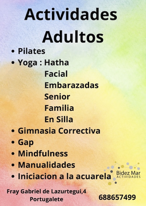 Bidezmar Talleres Actividades Adultos Curso 2026-27